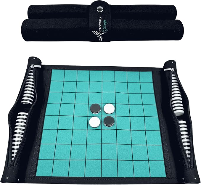 Roll-Up Travel Reversi Game | Othello Board Game for Family | Travel Othello Game
