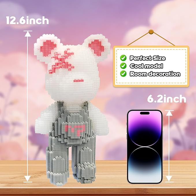 Small Candy Bear Building Blocks (2850 PCS) Creative Animal Brick Set for Kids &amp Adults Micro Building Blocks Teddy Blocks Children Toys for Christmas Halloween Anniversary