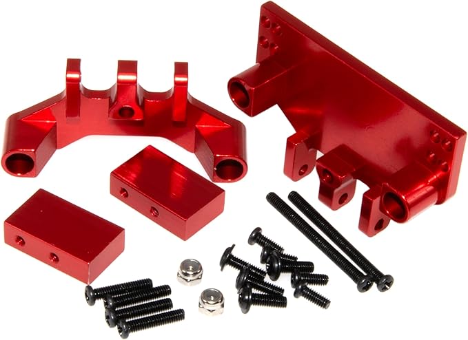 Pull Rod Mount Seat Servo Mount Compatible with MN 1/12 MN128 Upgrade MN86 MN86S MN86K MN86KS G500 Rc Car Aluminum Alloy Bracket Part Replace(Red)