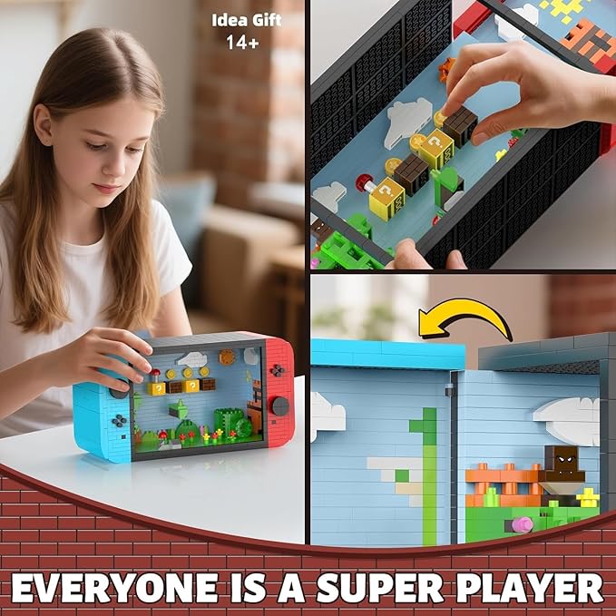 Super Player Game Building SetsCool Building Blocks Kits for Adults Openable and Closed 3D Anime Scene Model Creative Idea Gift for Teens 14+ (1528 Pieces)