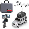 WLtoys Mini RC Car 1:64 Scale FPV RC Drift Car with 720P HD Camera 2.4GHz Transmitter and WiFi App Control with Gyro First Person Perspective Mini Racing Toys for Hobby RC (Black) (Sliver)