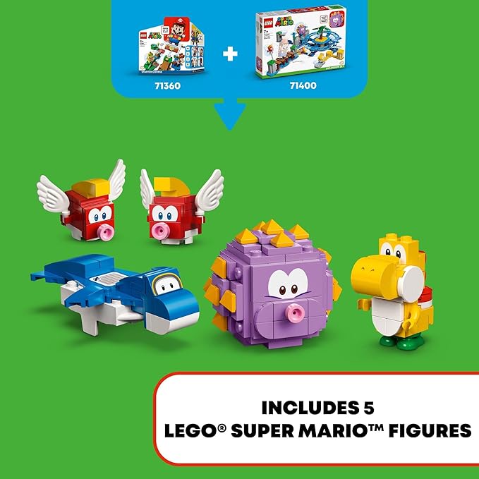 LEGO Super Mario Big Urchin Beach Ride Expansion Set 71400 Building Kit Collectible Toy for Kids Aged 7 and up (536 Pieces)