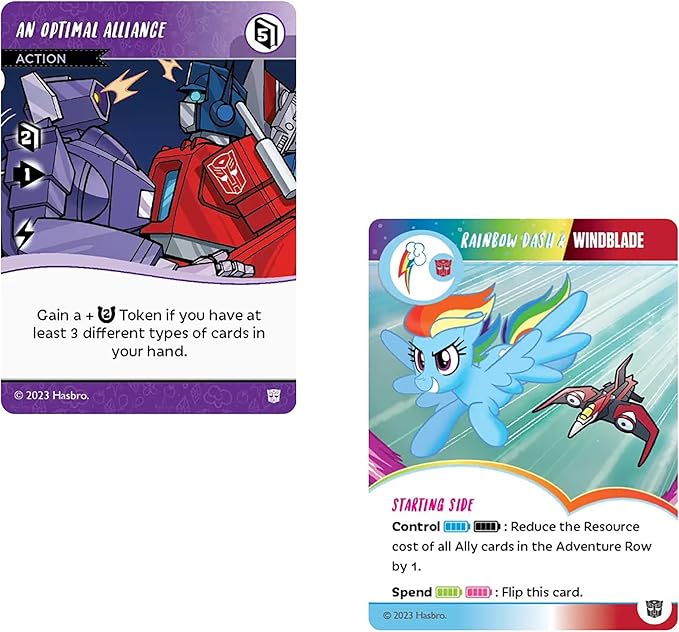 Renegade Game Studios My Little Pony Deck Building Game: Transformers Crossover Expansion with Autobots &amp Mane Six