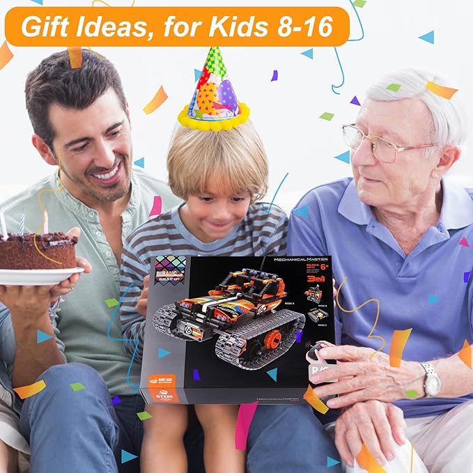 BIRANCO. STEM Remote Control Building Kit 3 in 1 RC Tracked Racer/Tank/Robot Engineering Toys Science Construction Play Set Toy Car Christmas for Boys &amp Girls Age 8-12 (392pcs)