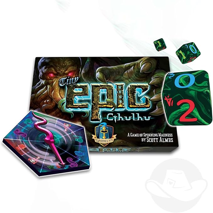 Tiny Epic Cthulhu Deluxe | Cooperative Strategy Board Game | Lovecraftian Horror with Madness Spinner | Adults &amp Teens | 1-4 Players Age 14+