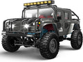 SIMREX 1:12 Scale All-Terrain Remote Control Car 4WD RC Cars with 2.4 GHz RC Climbing Truck IPX4 Waterproof Off-Road Vehicle with Two Rechargeable Batteries for Kids Teens Adults