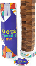 BSIRI Octa Tumbling Tower Game - Wooden Stacking Game Outdoor Games for Adults and Family Ideal for Game Night Home Decor for Living Room Classroom Office