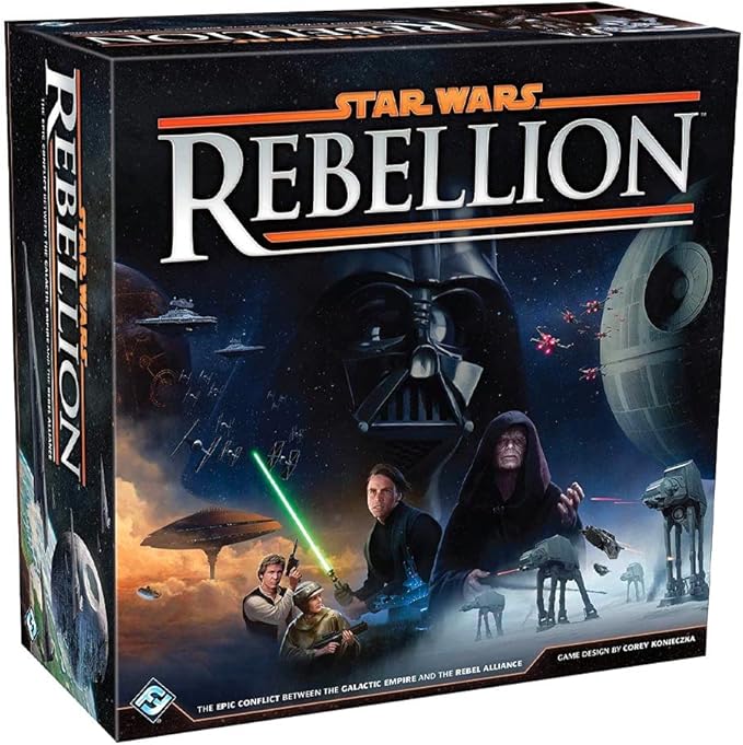 Asmodee Star Wars: Rebellion Board Game - Epic Galactic Empire vs Rebel Alliance Conflict Tabletop Miniatures Strategy Game for Adults Ages 14+ 2-4 Players 3 Hour Playtime
