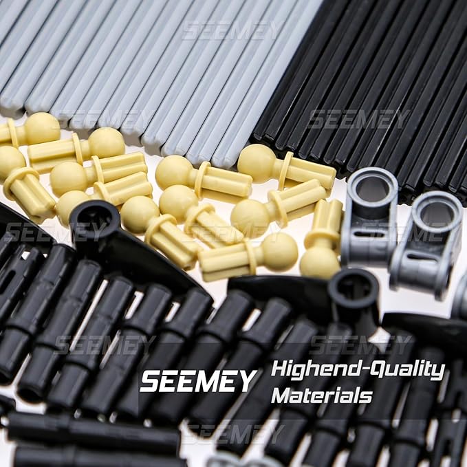 SEEMEY 884 Pieces Axle Chain Link Connectors Bricks Sets Compatible with Main Brand Technic-Parts