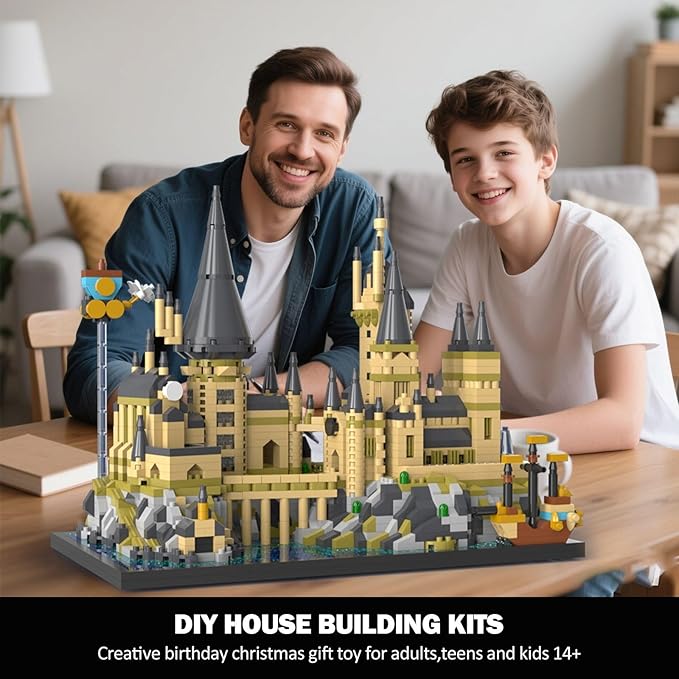 Magic Castle Micro Mini Building Set 2743 Pcs Magic House Model Building Toys STEM Creative Magic World Office and Home Decor Bricks Kits Christmas Birthday Gift for Adults Teens Kids 14+