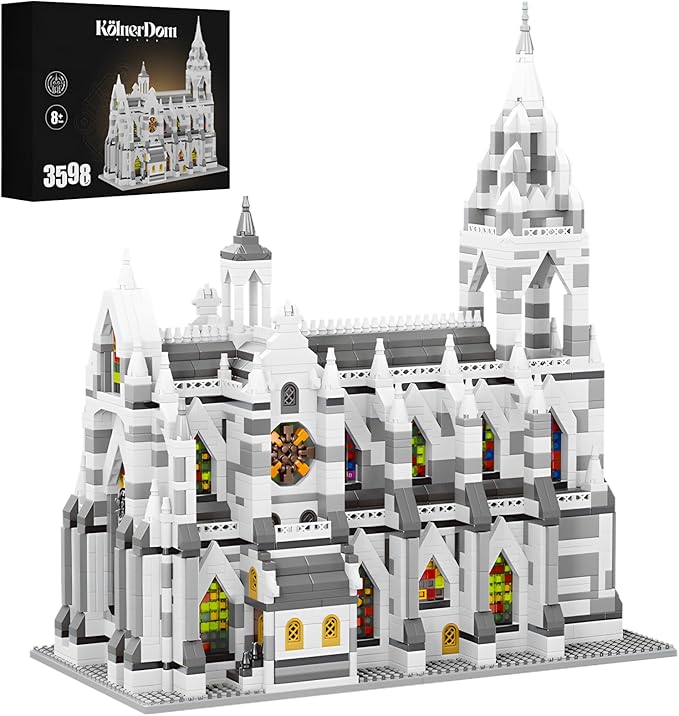 Miniature Building Blocks Cologne Cathedral Model Set (3598 Pieces) - Building Toys Suitable for Children and Adults as Gifts