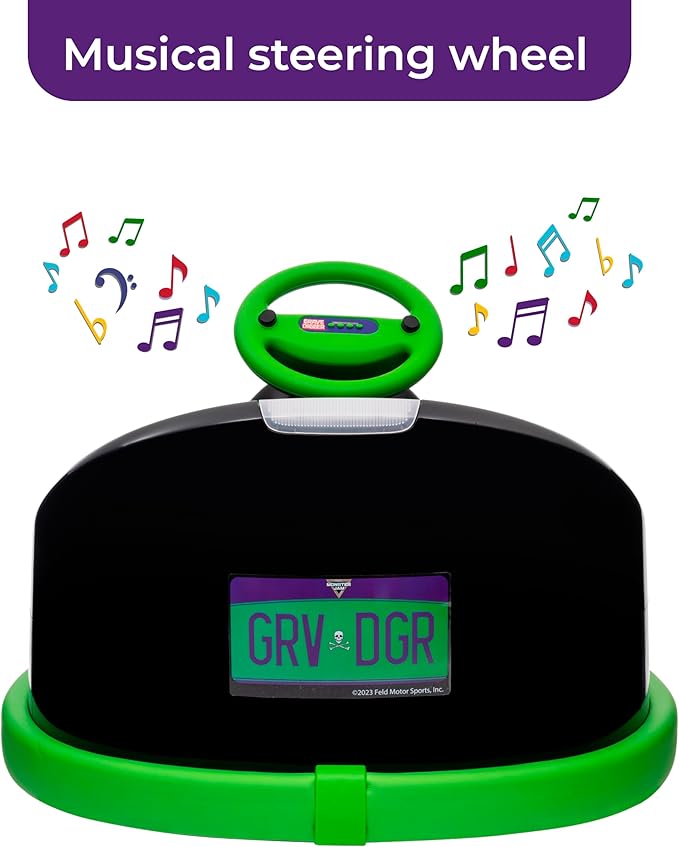 Monster Jam Bumper Car for Kids 2 Speed Electric Bumper Car Vehicle Toddler Bumper Car with Remote Control and 360 Degree Turning 6V Motor LED Lights Gifts for Toddlers