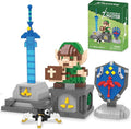 Finger Rock Link Building Set Game Action Figure Building Kit 4 in 1 BOTW Holding Master Sword and Hylian Shield Guardian Toys Gifts for Adults Teens 14+ (1200 PCS)