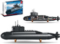 Nuclear Submarine Building Block Toy Set – WW2 Military Battleship Model with Lights Ideal Gift for Boys Teens &amp Adults Great for Home or Office Decor - 1498 PCS
