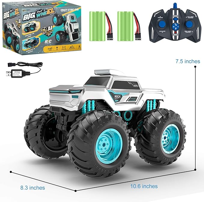 Amphibious Remote Control Car Monster Truck Toys 1:16 Waterproof RC Cars 4WD All Terrain Pick-up Truck Car Toy for Boys Kids Birthday Age 6 7 8 9 10 11 12+