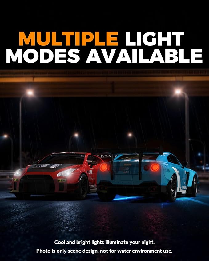 RACENT RC Drift Car 1:20 Scale Remote Control Car with LED Lights 2.4GHz 20KM/H 4WD High Speed RC Vehicle Racing &amp Drifting Tires Two Batteries Toy Idea Gift for Adults Boys Girls and Kids (R