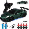 RC Drift Car 1:24 4WD Remote Control Cars Vehicle with LED Light2.4GHz 20KM/H High Speed RC Cars with Two Batteries &amp Drifting Tires Racing Sport Toy for Adults Boys Girls Kids