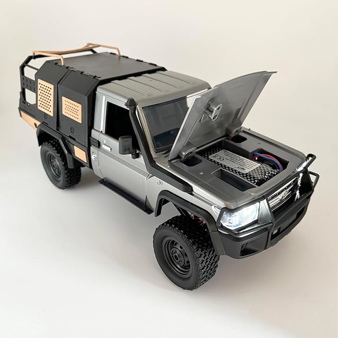 MN82S RC Crawler 1/12 Scale Remote Control Rock Crawler RC Truck 4x4 Off-Road Toyota Land Cruiser RTR All Terrain Car 280 Motor Proportional Throttle Steering Hobby Vehicle for Adult