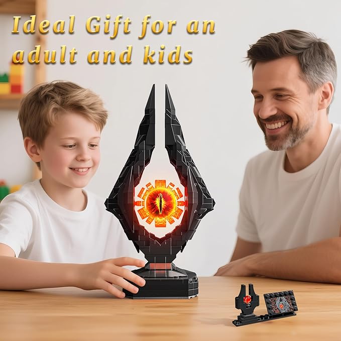 Movie-Inspired Building Toys Set Fantasy Eye Tower Building Set 925 Pieces Dark Collectible Building Kit for Adults &amp Teens Unique Birthday Gift for Men Home Office Desk Decor