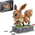 MEGA Pokémon Action Figure Building Set Motion Eevee with 1366 Pieces Turn Crank for Running Movement Build &amp Display Toy for Collectors