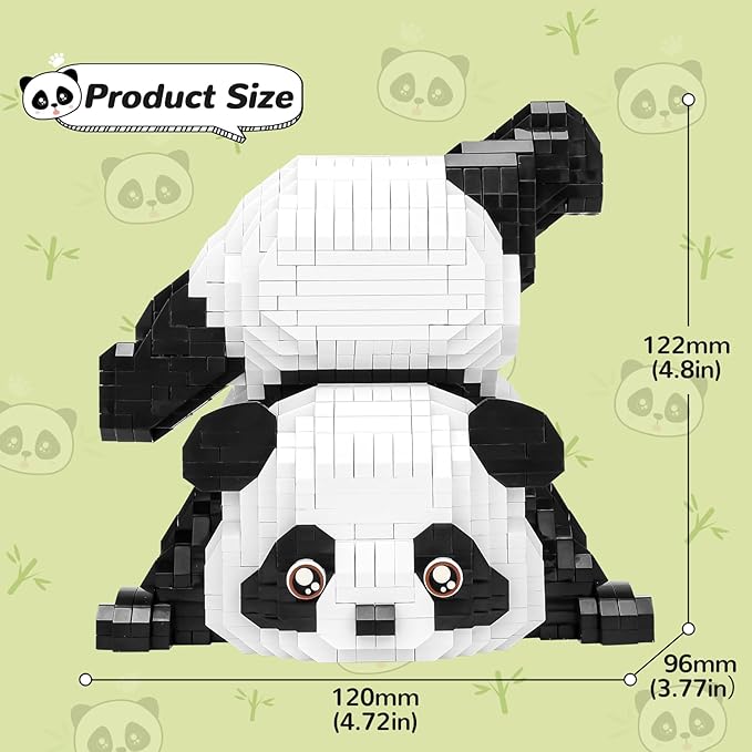 Cute Panda Mini Building Blocks Sets for Goodie Bags Not Compatible with Lego Animals 1325 PCS Micro Mini Building Toy Bricks for Adults Party Favors for Boys Girls 14+