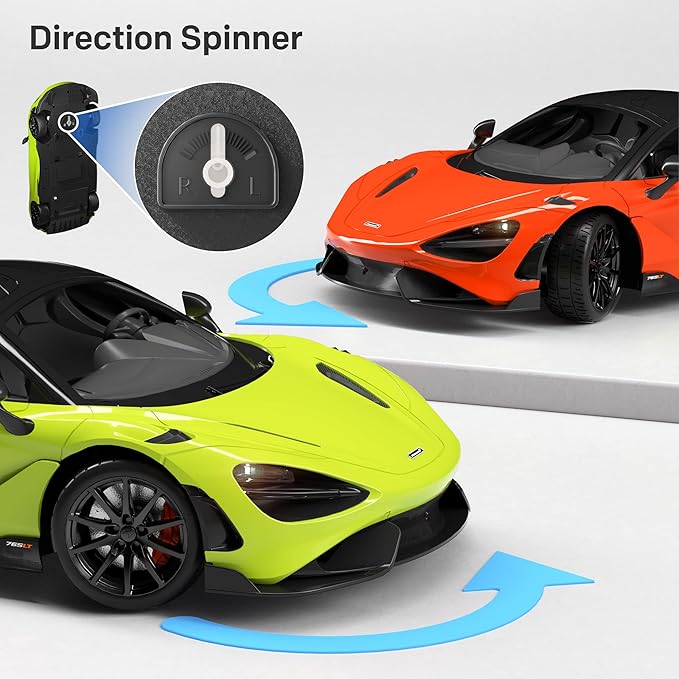 MIEBELY Remote Control Car McLaren Rc Cars Officially Licensed 1/12 Scale 7.4V 900mAh Toy Car with 12km/h Fast Model Car Headlight for Adults Kids Boys Age 6-12 Year Birthday Ideas Gift Green