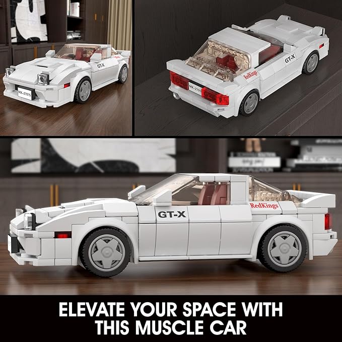 Mould King Speed Champion RX-7 Initial D Building Set &amp Display Case 27015 Cars Model Kits Gifts for Teens/Adults Creative for Teens Age 14+ (369Pcs)