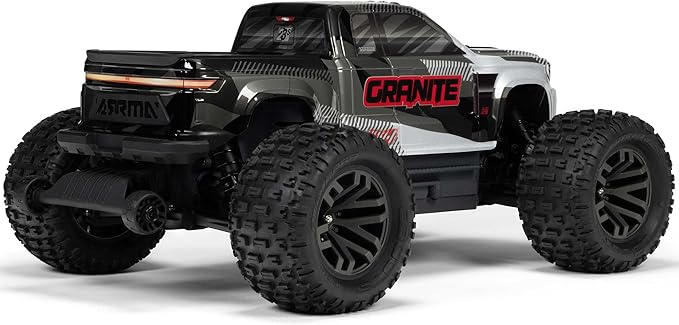 ARRMA RC Truck 1/10 Granite 4x4 V3 BLX Brushless Monster Truck RTR (Battery and Charger Not Included) with Spektrum DSC Gun Metal ARA4302V4T3