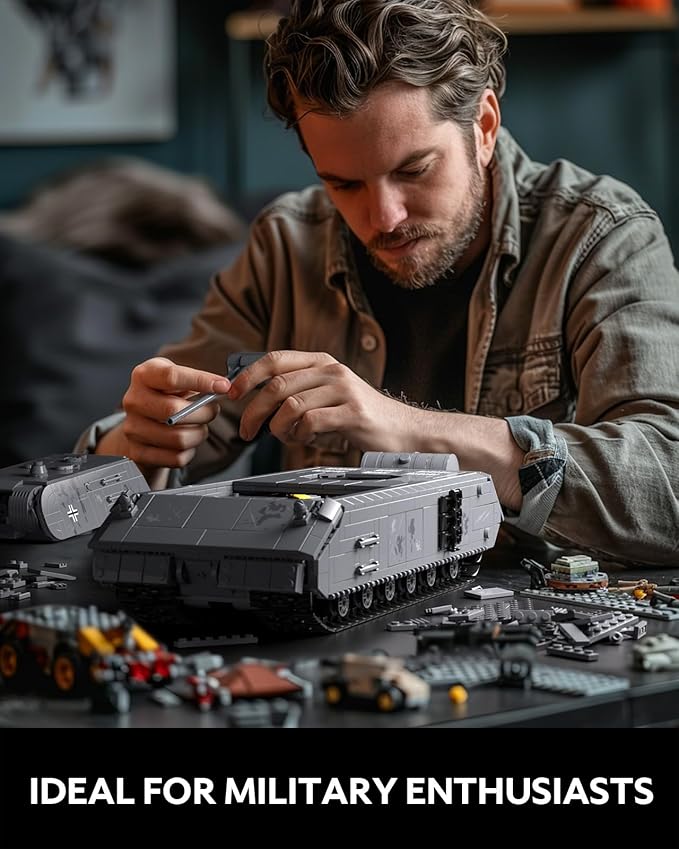 Nifeliz Maus Tank Building Model WW2 Collectible Military Panzer VIII Tank for Adults Army Model to Build and Display Gift Ideal for Military Fans (NF10289)