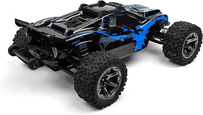 SummitLink Custom Body Muddy Blue Over Black Style Compatible for Rustler 4X4 Rustler BL-2S Rustler 4x4 Ultimate 1/10 Scale RC Car or Truck (Truck not Included) R4-BB-02