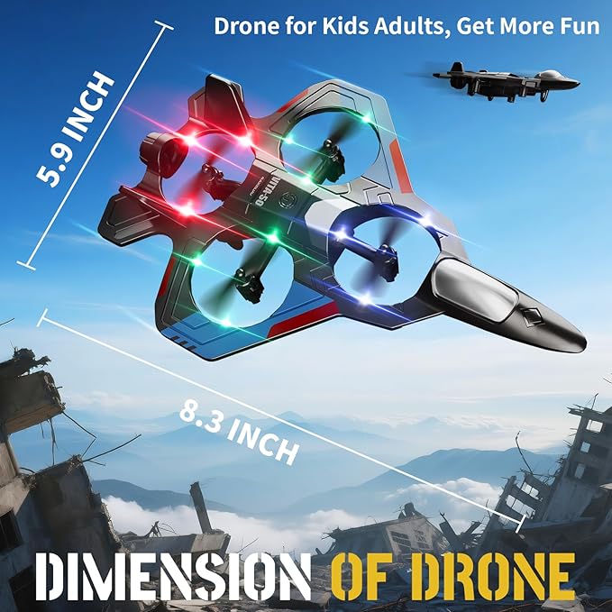 RC Planes with 3 Batteries for Kids Adults Foam Remote Control Airplane Jet Helicopter Drone Toys for Kids Adults 8-12 12-16 Remote Control Plane Airplane Toys with Led Lights