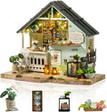 Miniature House Kit Tiny House Kit with LED Light DIY Mini House Building Kits for Adults to Building Unique Gift for Birthday Christmas Bakery Store