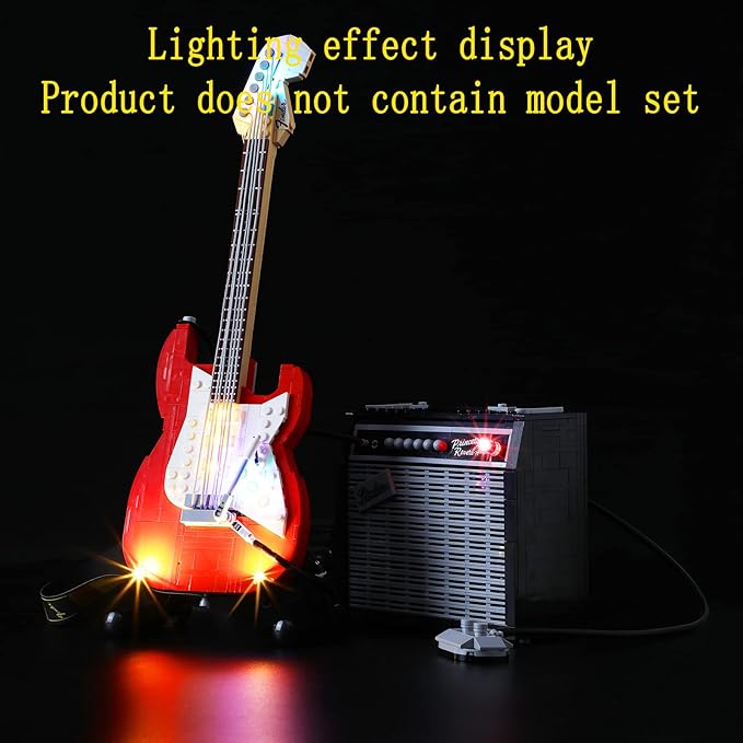 LED Light Kit (Gesture Control) Compatible with Lego Ideas Fender Stratocaster - Lighting Set for Ideas 21329 Building Model (Model Set Not Included)