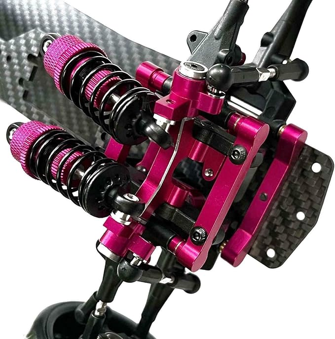 Alloy Carbon CF Chassis D5S Frame Kit Remodel Belt Drive Version 1/10 2Rear-Wheel Drift Car (Pink)