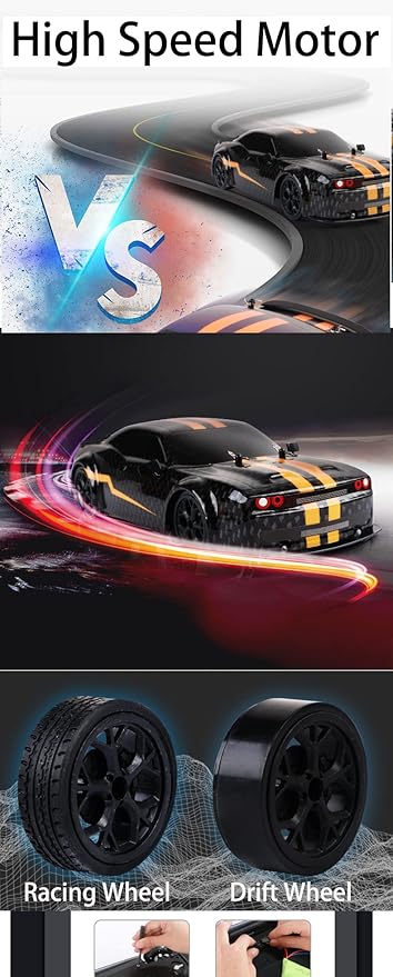 FelizWina-2.4G1:14High Speed Remote Control Drift Car2 Rechargeable BatteryLEDLight upup to 28Km/H4WD Racing Fast Drift RC Car Vehicle Toys for Boys Girls Xmas Birthday Gifts for Kids1