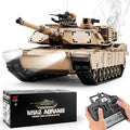 RC Tanks US M1A2 Abrams Army Tank HengLong 1:16 2.4ghz Remote Control Tank Vehicles with Sound &amp Light for Ages 14+