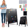 Prize Drop Game Board 21x30 Double-Sided Foldable Design with Wooden A-Frame Chalkboard Sign for Family Carnival Trade Show &amp Party - Includes 10 Coin Drop Discs and Chalk Set Portable Desig
