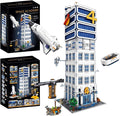 Skyscrapers Modular Building Blocks71cm Tall Four Heroes Tower Building Architecture Set -Space Academy Collectible Display Toy with Adults Sci-Fi MOC Construction Gift(6135pcs)