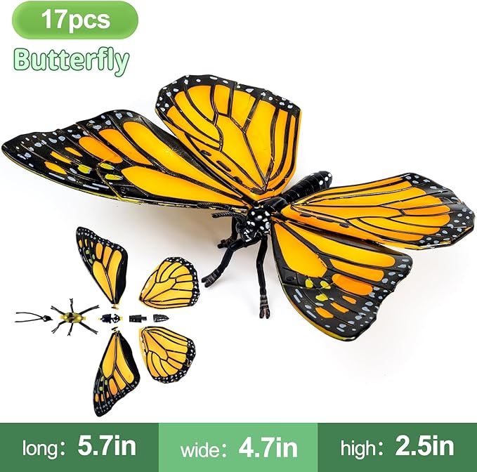 7Pcs Lifelike 3D Puzzles for Kids1:1 Replica Insect Building Toys for 5 6 7 8+ Year Old Boys GirlsSlot-Assembly Building BlocksBug Realistic Figures SetEducational Toys Ideal for ClassParty