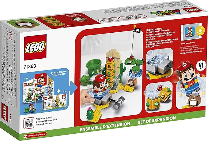LEGO Super Mario Desert Pokey Expansion Set 71363 Building Kit Toy for Creative Kids to Combine with The Super Mario Adventures with Mario Starter Course (71360) Playset (180 Pieces)