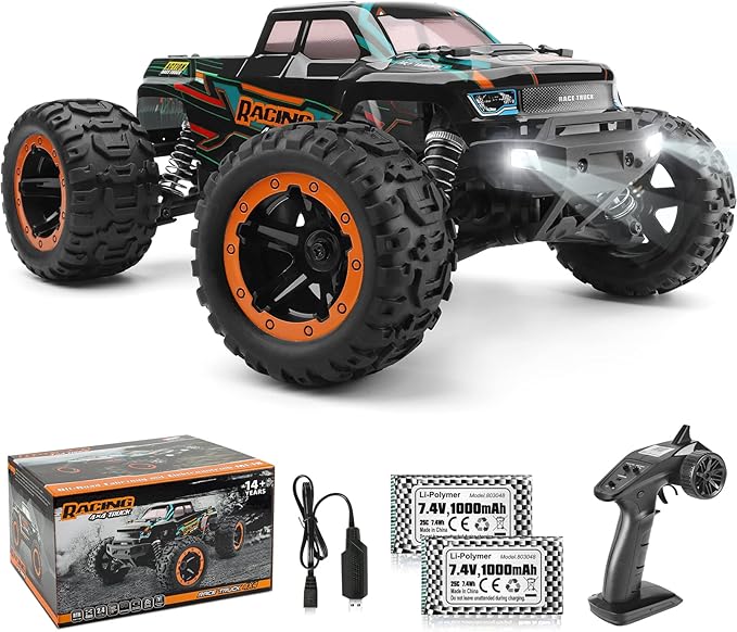 HAIBOXING RC Cars 16889 1:16 Remote Control Car for Adults High-Speed 36km/h RC Trucks RTR RC Crawler 2.4G All Terrain Waterproof Off-Road Vehicle with 2 Batteries Gifts for Kids Boys 8+
