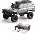 FCX18 FMS RC Crawler Toyota Cruiser 1/18 LC80 Offroad Trucks 4X4 RC Rock Crawler with Portal Axles LED Lights for Adults (Grey)
