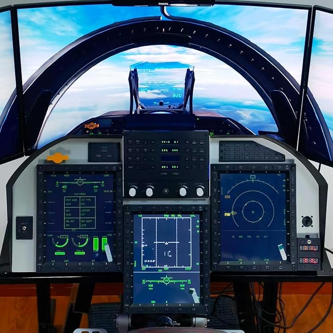 10.4-Inch Military-Grade LCD MFCD Display - Full-Size Multi-Function Color Panel for PC Flight Simulators Game Compatible with JF-17 F/A-18 F16 in DC-S