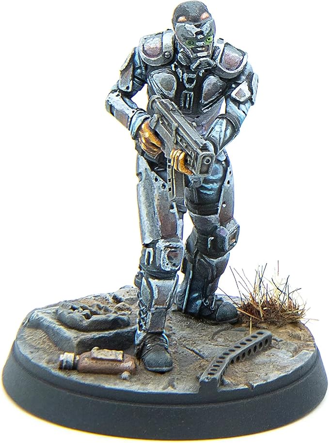 Modiphius Entertainment Ltd Fallout Wasteland Warfare: Enclave-Assault Force - 6 Miniatures 32mm Unpainted Quality Resin Figures Capital Wave RPG