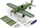 Metal Model Airplane Building Toys for Boys &amp Girls Ages 8-16 258 Pieces DIY STEM Construction Kits Educational Engineering Science Plane Set Vintage Aircraft Vehicle Gift for Kids &amp Adults