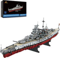 JMBricklayer Battleship Building Block Set 60006 Military Warship Toys Bismarck Class Battle Ship Boat Kit Collectible Display Sets for Adults Army Toy Gifts for Adults