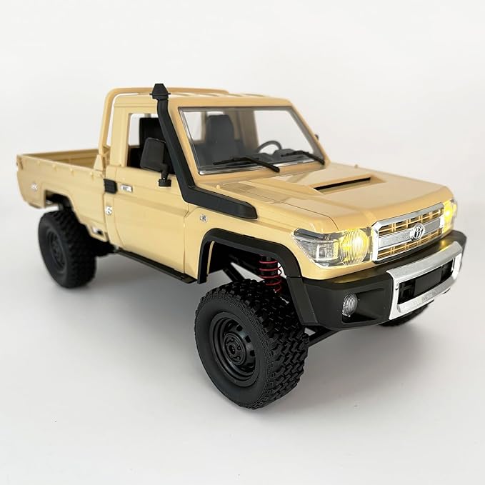 RC Truck 1/12 RC Rock Crawler 4x4 Toyota Land Cruiser Remote Control Pickup Off Road RTR 2.4GHz All Terrain with 280 Brushed Motor Proportional Throttle Steering for Adult MN-82