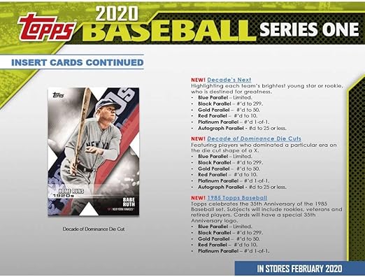 2020 Topps Series 1 MLB Baseball Retail Hanger Box