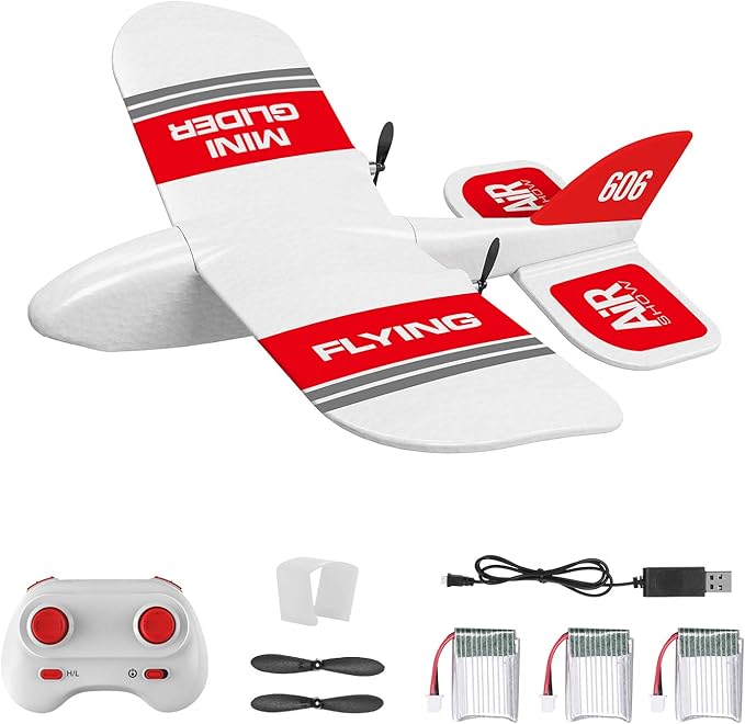 GoolRC KF606 RC Plane 2.4Ghz Remote Control Airplane EPP Foam Fixed Wing Plane RTF Ready to Fly Gliding Aircraft Model Toys with 3 Battery for Beginner