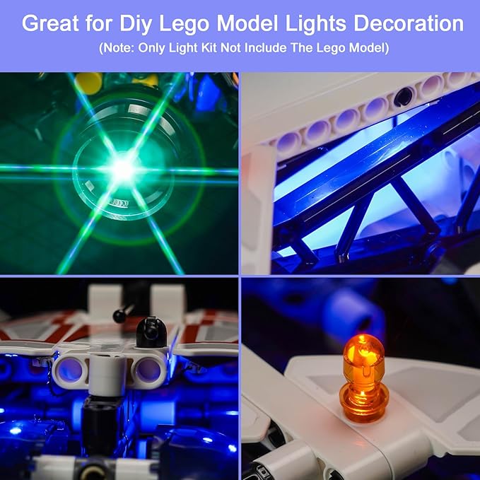 Upgraded Led Light Kit for Lego VTOL Heavy Cargo Spaceship LT81 Building Set Compatible with Lego 42181 Best Gifts for Adults (Model Not Included)